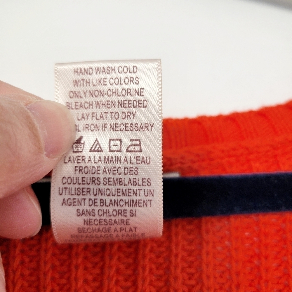 Tommy Bahama Orange Long Sleeve Beach Side Zip Sweater Dress Size Medium - Picture 10 of 10